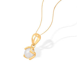 Gold-Plated Freshwater <b>Pearl</b> Bridal <b>Jewelry</b> <b>Set</b> with Diamond Accent for Wedding Party Gift - Product Image 4