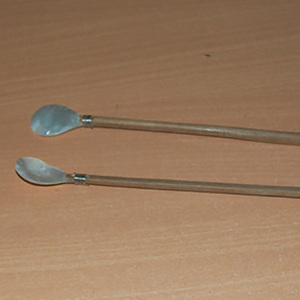 SEASHELL BIJOUX Cuillère et Fourchette Ensemble Motif Art Cuillère Artisanat Vadrouille Couverts À La Main De L'Indonésie - Product Image 4