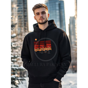 Sudadera con capucha de invierno para hombre con ajuste regular de algodón mezclado de lana diseño transpirable ropa de calle aspecto inspirado - Product Image 2
