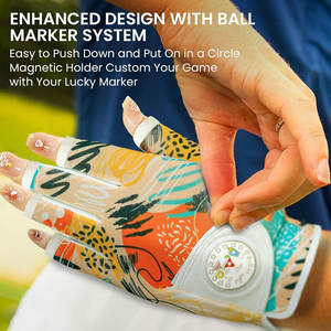 Prix d'usine Gants de golf en cuir Gant de grande qualité Logo personnalisé Gants de golf sublimés - Product Image 4