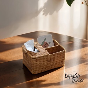 ตะกร้าเก็บของหวายธรรมชาติทำมือ Artex Green Earth รูปทรงวงรี ดีไซน์ทันสมัย เป็นมิตรกับสิ่งแวดล้อม ผลิตในเวียดนาม - Product Image 3