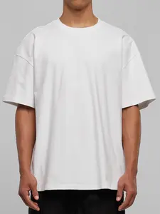 300G di cotone 100% pesante oversize Casual t-shirt Custom per gli uomini manica corta etichetta di servizio