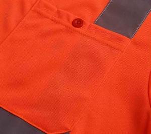 Chemises réfléchissantes Réflecteur Travail Réfléchissant Sécurité Hi Vis Travail T-shirt Hommes Polos Hi Vis Haute Visibilité Manches Courtes - Product Image 4