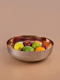 Bol à fruits en cuivre naturel vaisselle pour salade de fruits nouilles riz soupe ustensile de cuisine pour taille personnalisée prix pas cher - Product Image 3