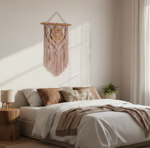 ของตกแต่งบ้านผ้าฝ้ายถักแบบมาคราเม่ สไตล์สแกนดิเนเวียน น่ารัก สวยหรู ซักได้ สำหรับห้องนั่งเล่น - Product Image 3