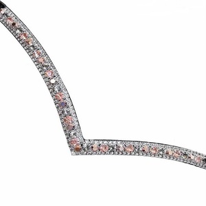 ที่คาดคิ้วหนังรูปม้าแบบลึกทำด้วยมือมี3แถวหลากสีคริสตัลวงคิ้ว - Product Image 4