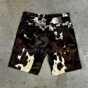 Pantalones Cortos Casuales de Piel con Pelo para Hombre, Teñidos a Medida, de Lona No Tejida, con Función de Secado Rápido, Servicio OEM, Alta Calidad, 180g - Product Image 3