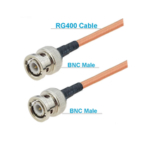 Câble coaxial RG400 de 50 cm, double blindage, connecteurs à sertir UHF PL259, type N, TNC, BNC, mâle/femelle, rallonge en laiton et cuivre