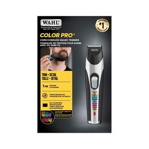 Tondeuse à barbe portable sans fil noire, réglable, étanche, en acier inoxydable, rechargeable par USB, lavable, pour usage domestique, hôtelier et en camping-car - Product Image 1