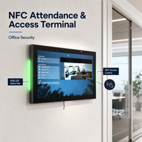Máquina de Control de Asistencia NFC de 10.1 Pulgadas, Terminal de Control de Acceso Android PoE con Lector de Tarjetas RFID y Gestión de Seguridad para Oficinas