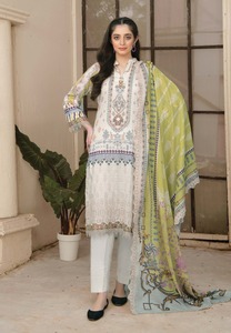 ชุดสูทผ้าฝ้ายสำหรับผู้หญิงชุดเดรสปักลายสไตล์ปากีสถานสำหรับอินเดียปากีสถาน - Product Image 4