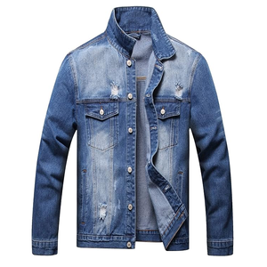 Chaqueta vaquera para hombre, abrigo básico Retro, ropa de calle, Hip Hop bombardero, vaquero, vaquero para hombre - Product Image 4