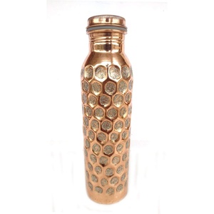 Floral Print <b>Copper</b> <b>Water</b> <b>Bottle</b> for Ayurvedic Health Benefits Leak Proof Eco Friendly & Durable Design - Product Image 3