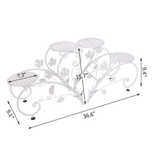 Vente directe d'usine fer enduit de poudre décoration de jardin en gros application domestique support de plante pour fleurs et plantes - Product Image 2