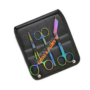 Ciseaux à suture manuels en acier inoxydable, revêtement en titane multicolore/arc-en-ciel, précision de coupe, certifiés CE, broderie - Product Image 3
