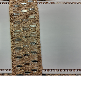 Rubans en viscose 100% coton brodés à la machine et écologiques sur mesure, dentelles à motif floral pour la revente de robes de mariée - Product Image 1