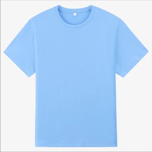 Haut d'été 100% coton pour hommes, ample, décontracté, confortable, col rond, manches courtes, t-shirt tricoté, méthode de tissage - Product Image 1