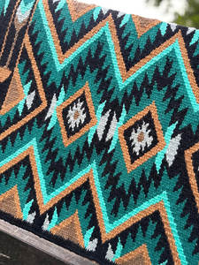 Western Show Horse Saddle Blanket Diseño de Nueva Zelanda Manta de sillín de lana hecha a mano Top Wool Saddle Pad Size - Product Image 4