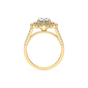 REYES personalizado 14K oro amarillo Moissanite compromiso solitario anillo Hip Hop regalos de boda joyería fina brillante para mujeres - Product Image 6