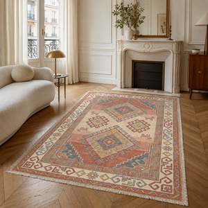 Alfombra lavable Netline Home Ember Heritage color naranja cálido - Product Image 3
