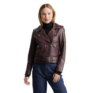 Veste d'hiver pour femme, taille XL, mode, fausse peau de mouton, fermeture éclair, col entièrement rabattable, rembourrage en coton, ceinture, manteau de base en gros - Product Image 2