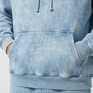 Ensemble survêtement oversize pour homme, lavage à l'acide, coupe ample, sweat-shirt et pantalon de jogging en coton, deux pièces, pour la mode streetwear, vente en gros - Product Image 4
