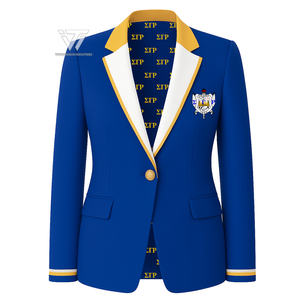 Griega Sigma Gamma Rho Sorority listo para enviar algodón orgánico personalizado forrado Formal doble ajuste Blazer chaqueta - Product Image 1