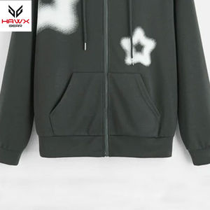High Quality <b>Men</b> <b>Zipper</b> <b>Hoodies</b> Cotton Polyester <b>Zipper</b> <b>Hoodies</b> Low MOQ Top Fashion <b>Zipper</b> <b>Hoodies</b> - Product Image 2