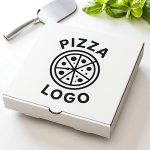 กล่องกระดาษคราฟท์กระดาษพิซซ่าเป็นมิตรต่อสิ่งแวดล้อมบรรจุภัณฑ์แบบใช้แล้วทิ้งพิมพ์โลโก้ได้ตามต้องการนำไปรีไซเคิลได้ใช้กับไมโครเวฟสำหรับร้านพิซซ่า - Product Image 4
