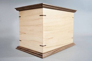 Handmade Wooden Urn <b>for</b> Human <b>Ashes</b> Adult Size Memorial Cremation <b>Box</b> Natural Wood Funeral Keepsake Urn Eco Friendly - Product Image 5