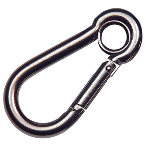 Moschettone da Pompiere in Acciaio Inossidabile con Occhiello 100 mm. Per uso domestico. - Product Image 2