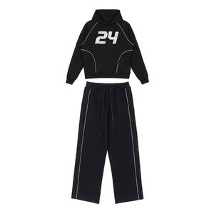 Survêtement évasé pour homme, tendance, deux pièces, tissu doux pour un confort tout au long de la journée, survêtement évasé pour homme - Product Image 1