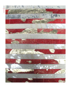 Fournisseur indien Tapis d'hôtel de luxe Tapis à carreaux en cuir de vachette brodé Chambre à coucher Salon Sol en plastique Ensembles de tapis en cuir - Product Image 1