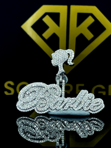 Colgante Hip Hop con Letra Personalizada, Colgante con Nombre DE LA Suerte, Colgante con Número de Hip Hop, Moissanite, Joyería Hip Hop Ice Out - Product Image 2