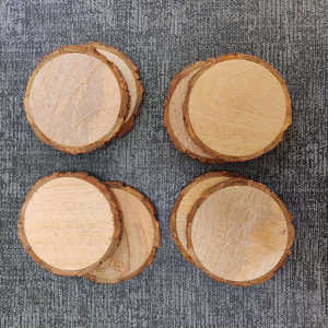 Dessous de verre en bois écologique rond carré noyer bambou bois liège au prix de vente personnalisé logo rond - Product Image 6