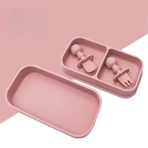 XHJ Kids Large-Capacity 720ml Silicone Travel <b>Lunch</b> <b>Box</b> Suction Base Leak-Proof BPA-Free Baby Food Container Plate 12 Months - Product Image 3