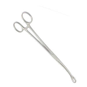 Pinces à éponges Foerster 8 pouces, mâchoires courbées dentelées, acier, manuel, premium par SurgiRight - Product Image 2