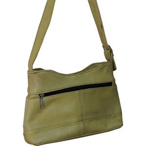 Bolso de hombro de moda Vintage para mujer, bolso de hombro de cuero genuino con cremallera de una sola Correa, mezcla de colores de algodón disponible, monedero para mujer - Product Image 5