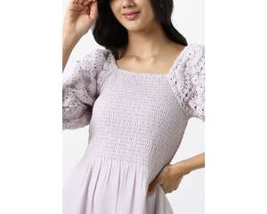 Vestido de mujer informal sólido bordado de longitud completa de diseñador personalizado de moda nuevo de alta calidad a precio al por mayor - Product Image 2