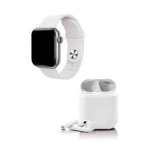 Montre connectée Myrva T500 avec kit d'écouteurs Twins, écran tactile blanc 320x240, tracker d'activité unisexe, étanche IPX6 - Product Image 4