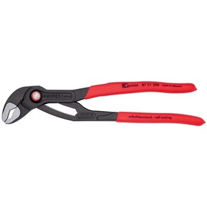 Cobra Water Pump <b>Pliers</b> 250mm 46mm Jaw Opening Polished Plastic Coating Quick <b>Set</b> by for KNIPEX - Product Image 3