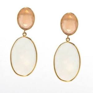 2024 nouveau Design vente chaude blanc laiteux Champagne Gadha personnalité boucles d'oreilles goutte 925 argent en gros anneaux pour les femmes - Product Image 4