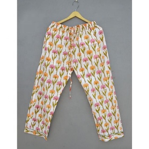 Nouvel arrivage ensemble de pyjama d'été en coton indien à imprimé floral pour femmes, vêtements de nuit écologiques à séchage rapide - Product Image 4