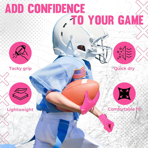 ถุงมือรับบอลอเมริกันฟุตบอล Pro Grip คุณภาพสูง ฝ่ามือเหนียวแน่น สีและโลโก้ปรับแต่งได้ น้ำหนักเบา - Product Image 5