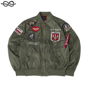 Chaqueta Corta Funcional de Algodón con Cierre y Bolsillos, Estilo Urbano, Corte Holgado, Chaqueta de Piloto para Hombre y Mujer, Ropa Exterior Informal - Product Image 1