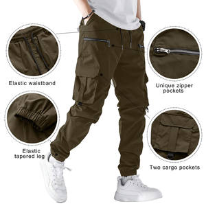 High Street Causal Jogger Sweatpants Men's Pants Side Pocket Stock Product Blank <b>Vintage</b> Straight Knitted Cotton Men's <b>Trousers</b> - Product Image 5
