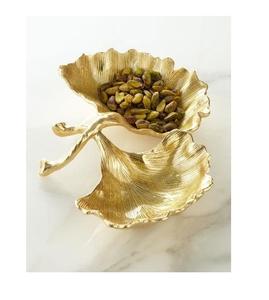 Cuenco con diseño de flores de alta calidad, tazón de joyería, Candy, de Metal, dorado, antiguo - Product Image 5