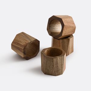 Anneau de serviette en bois de style artisanal fabriqué par un fabricant fiable pour les accessoires de salle à manger design, mettant en valeur l'art du bois - Product Image 5