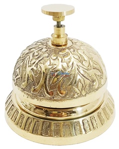 กระดิ่งตกแต่งตั้งโต๊ะทำจากทองเหลืองสไตล์วินเทจสำหรับบ้านสำนักงานโรงแรมแผนกต้อนรับบริการของขวัญ - Product Image 1