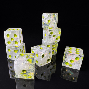 ชุดลูกเต๋าเรซิ่นคุณภาพพรีเมียม งานแฮนด์เมด สำหรับเกม RPG |   ลูกเต๋า D&D หลายเหลี่ยม ขอบคม สีตามสั่ง - Product Image 1